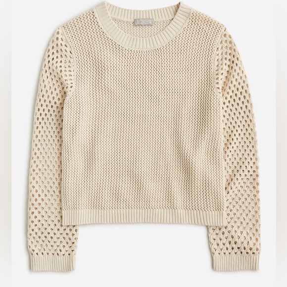 ❤️✅💥NWT‎ J.Crew Crochet Crewneck Beach Sweater